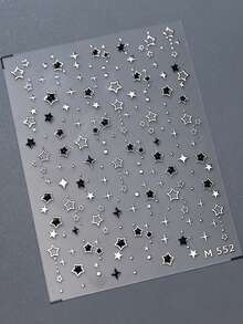 Hình dán móng tay INS New Star, hình ngôi sao năm cánh chống thấm nước, hình dán móng tay nghệ thuật thời trang có chứa chất lỏng bên trong. - Nhiều màu - Xem 9