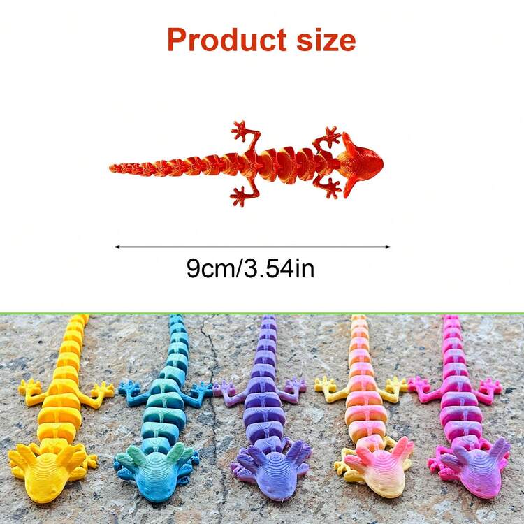 Random 1/5/10/20pcs Salamander & Lizard Figurines, Movable Joints, Suitable For Birthday Gift Bags, Party Favors, Classroom Rewards, Carnival Prizes - Colorful Animal Model Decor, Office Desktop Ornaments, Random Colors - Multicolor - View 6