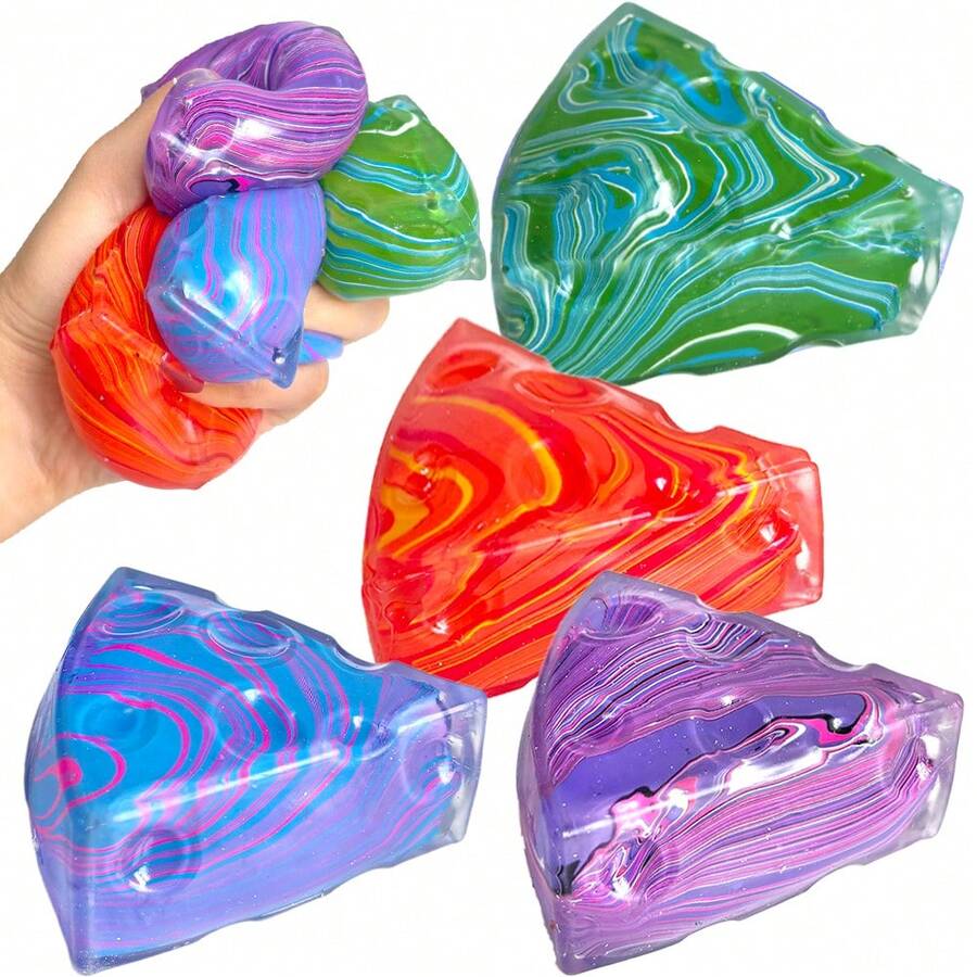 Đồ chơi bóp phô mai, bóng xả stress mềm dẻo, quà tặng giỏ quà tiệc, bóng fidget, quà tặng tiệc sinh nhật, vật phẩm đầy túi quà, khối đá mềm dẻo, bóng đường, đồ chơi giác quan cho trẻ tự kỷ, đồ chơi fidget làm phần thưởng lớp học
