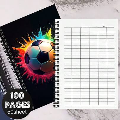 Sổ tay kẻ ô đa năng A5 với thiết kế bóng đá sống động, phù hợp cho công việc và học tập! Có thể dùng làm sổ điểm danh học sinh, sổ cái tài chính công ty, sổ kế toán tổng hợp, cũng như để theo dõi thời gian, quản lý hàng tồn kho, ghi chú cuộc họp kinh doanh, v.v. Dung lượng lớn 100 trang đáp ứng nhiều nhu cầu ghi chép khác nhau.