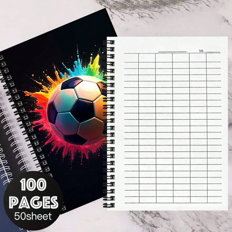 Sổ tay kẻ ô đa năng A5 với thiết kế bóng đá sống động, phù hợp cho công việc và học tập! Có thể dùng làm sổ điểm danh học sinh, sổ cái tài chính công ty, sổ kế toán tổng hợp, cũng như để theo dõi thời gian, quản lý hàng tồn kho, ghi chú cuộc họp kinh doanh, v.v. Dung lượng lớn 100 trang đáp ứng nhiều nhu cầu ghi chép khác nhau. - Sổ tay dạng đứng (không kèm bút) - Xem 1