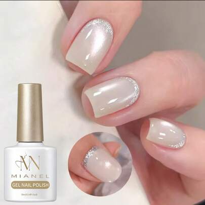  MISS MIANEL 10毫升/支 乳白色猫眼甲油胶，法式猫眼甲油胶，可卸除UV/LED持久亮泽甲油胶，月光极光甲油胶，沙龙及DIY专业美甲产品