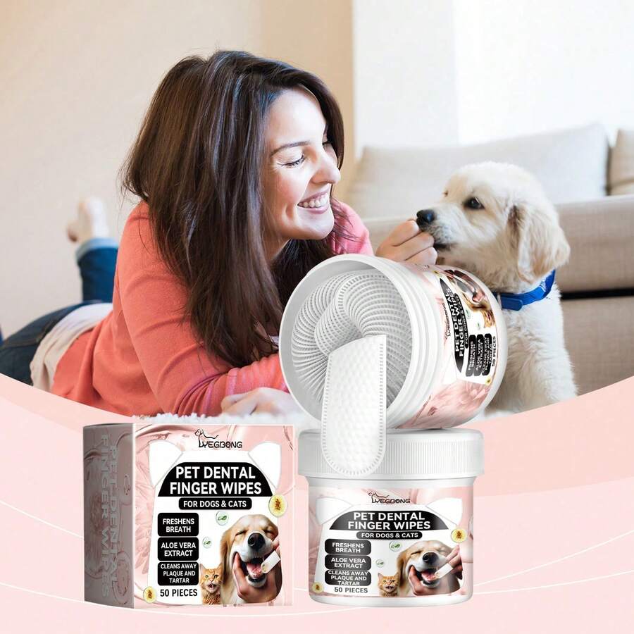 宠物牙齿清洁指套，犬猫牙齿和牙龈护理，温和去除牙垢指套刷 - 寵物牙齒清潔指套 - 查看 1
