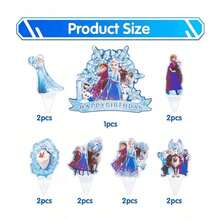 Disney 15件套全新迪士尼冰雪奇缘主题蛋糕装饰品，适用于装饰冰雪奇缘主题蛋糕及各种节日场合 - 彩色 - 查看 4