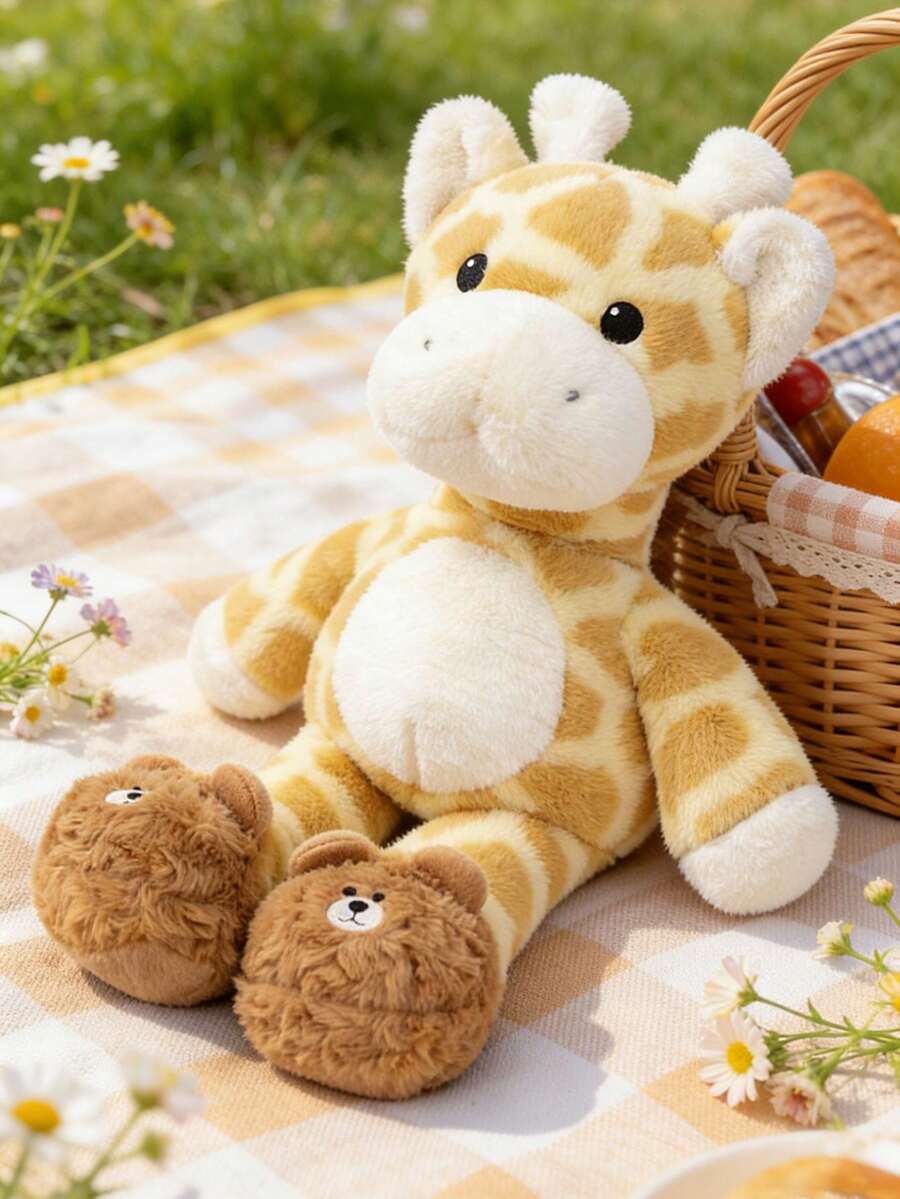 Búp bê nhồi bông hình hươu cao cổ 40cm/15.75in, búp bê nhồi bông hình động vật dễ thương, búp bê nhồi bông hình hươu cao cổ cổ dài đáng yêu, thích hợp cho trẻ em, bé gái, bé trai, người lớn, quà tặng sinh nhật, quà tặng mừng em bé chào đời, quà tặng lớp học, trang trí phòng trẻ em, quà tặng ngày lễ. - Màu vàng - Xem 1