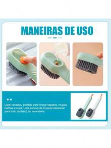 1pc Multi-Functional Liquid Shoe Brush, Soft Bristles Won't Damage Shoes, Suitable For Sneakers, Hats, Clothes (With Dispenser, Sink) - Multicolor - View 7