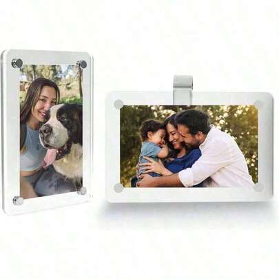 Car Sun Visor Photo Holder, Universal Magnetic Photo Clip, Decorate Your Car Visor Clip With Personality(Transparent, 2.4x3.5)