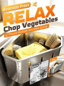 1/2 piezas Soporte de esponja para fregadero de cocina, organizador de caddy de fregadero 2026 con ventosas, estante de almacenamiento de cocina a prueba de óxido para esponja, jabón, tapón, cepillo - Talla única - Ver 3
