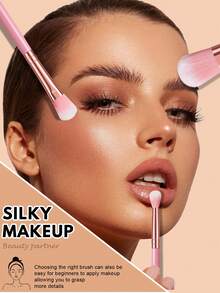 Bộ cọ trang điểm 7 món hoàn chỉnh: Cọ đa năng "tất cả trong một" - Lý tưởng cho người mới bắt đầu và sử dụng hàng ngày. Vật dụng cần thiết khi đi du lịch. - Nhiều màu - Xem 6