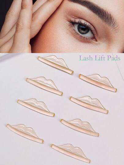 1 par de almohadillas autoadhesivas para levantar pestañas PERMANIA, varillas para rizar pestañas y escudos para el levantamiento de pestañas, adecuados para pestañas de longitud media a corta, aptos para salones, reutilizables después de la limpieza