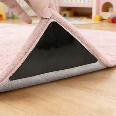 4/8/12 可重复使用和可清洗的地毯夹 - 防滑地毯贴片，双面胶带，适用于卧室、户外和门廊的家居装饰。