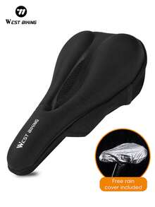 Bọc yên xe đạp WEST BIKING dày dặn, thoải mái, làm bằng mút silicon chống trượt, kèm theo bọc che mưa. - Nhiều màu - Xem 13