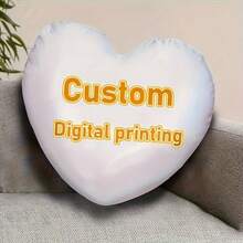 Cojín decorativo con forma de corazón personalizado, cojín de pareja con foto para dos personas, se pueden personalizar con fotos personales o de actores, mascotas, cantantes e ídolos favoritos, expresa amor con diseño en forma de corazón, adecuado para parejas y decoración del hogar, decoración del hogar romántica | Diseño interesante | Cojín decorativo - Subir personalización de imagen - Ver 2