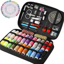 1 Set Portable Sewing Kit, Home Sewing Tools, Thread Box, Mending Needles, Sewing Accessories (Random Color) - Black - View 17