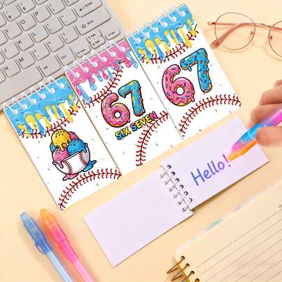 Bộ 10 cuốn sổ tay lò xo chủ đề kem, sổ ghi nhớ cho học sinh, nhật ký cầm tay, vở bài tập cho học sinh, quà tặng tiệc tùng, sổ ghi chú tiệc tùng, sổ kế toán, đồ dùng học tập, quà tặng ngày lễ, sổ ghi nhớ tiệc tùng cho học sinh, văn phòng phẩm tựu trường, sổ tay Giáng sinh