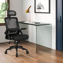 ALFORDSON Mesh Office Chair Executive Computer Seat Fabric Tilt Gaming Racing - 黑色 - 查看 3