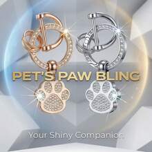 1pc Realistic Rhinestone Bear Paw Keychain, Faux Cat Paw Pendant, Korean Cute Style Car Key Chain, Birthday Gift For Girls And Besties - Multicolor - View 2