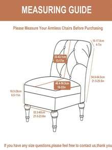 1/4件装弹力全覆盖印花椅套，可拆卸无扶手低背沙发座套 - 米色 - 查看 7