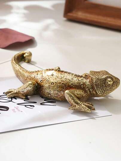 1件装趣味壁虎花园雕像 - 树脂悬挂雕塑，适用于花园、庭院、阳台和家居装饰，卡通动物主题，适合14岁及以上儿童