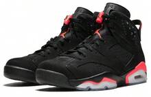 Jordan 6 Retro Infrared Black GS Black And Red - Black and Red - View 2