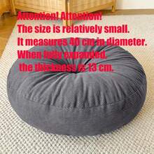 1pc Round Cushion, Soft & Lightweight Beige, Comfortable & Breathable, Suitable For Balcony Floor, All Season Use - A - View 4