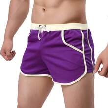 Men's Running Workout Bodybuilding Gym Shorts Athletic Sports Casual Short Pants - 紫色 - 查看 4