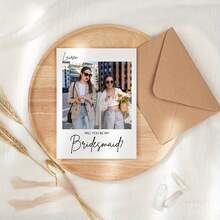 Personalized/Customizable Photo Card/Wedding Invitation Card/Maid Of Honour/Bridesmaid Proposal/Birthday Card(With Envelope) - Multicolor - View 5