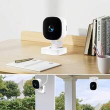 1个无线WiFi安防摄像头，1080P高清夜视，双向语音，便携式设计，APP控制，USB供电，兼容WiFi网络，可通过手机APP远程监控，适用于家庭安防、宠物看护、小型企业监控、车辆/个人录像。 - 彩色 - 查看 2