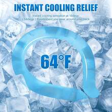 Wearable Neck Cooler, Cooling Tube Cold Ice Pack Wrap, Hands Free Gel Neck Cooler For Summer Hot Weather, Outdoor Work, Sports & Hot Flash Relief, Random Color 4Z8C - 1 Pack-blue - View 6