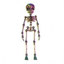 3D Movable Skeleton Doll - 20cm (7.9 Inches) Adjustable Joints Skeleton Toy, Creative Stress Relief Desk Decor, Suitable For Children Over 3 Years Old, Cool Halloween Gift For Boys And Girls - Multicolor - View 9