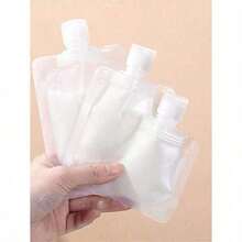 5 Pcs Travel Size Refillable Flat Bags For Shampoo, Lotion, Cosmetics, 30ml/50ml/100ml Travel Bottles, Suitable For Skincare, Home, Vacation, Travel, Bohemian Style - Multicolor - View 8