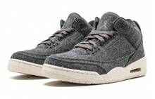 Jordan 3 Retro Wool GS Dull Grey - Dark Grey - View 3