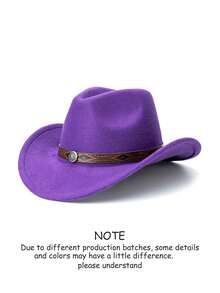 1pc Unisex Western Cowboy Hat, Decorated With Detachable Bull Head Rivets - 100% Polyester Handwoven Jazz High-Crown Hat, Featuring Non-Elastic Lightweight Design, Suitable For Outdoor Activities, Horse Riding, Party Stage Performance, Birthday Party And More.,Summer,Beach,Holiday - A - View 20