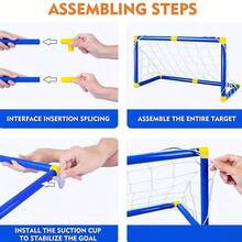 1Set Mini Foldable Soccer Goal, Best Choice For Outdoor Sports In Summer, Plastic Soccer Goal Post Set, Inflatable Sports Toy For Teenagers, Suitable For Indoor And Outdoor Team Games - 彩色 - 查看 2