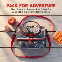 男童保温午餐包，配有可调节肩带，双层保温午餐盒，适合上学使用。 - 雙層午餐包-斜背包/雙肩包 - 查看 5