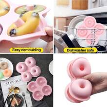 Khuôn làm bánh donut 4 ngăn dùng cho nồi chiên không dầu, khuôn nướng silicon chống dính tái sử dụng, khuôn làm bánh donut, bánh ngọt, bánh quy, bánh mì tròn, bánh muffin hoàn hảo, phụ kiện nướng cho nồi chiên không dầu và lò nướng. - Hồng - Xem 6
