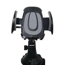 可调节碳纤维车载水杯架通用长管接头车载水杯定位手机支架弹簧礼品 - 黑灰色 - 查看 2