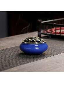 1pc Ceramic Incense Burner, Home Decor, Suitable For Stick/Cone/Disc Incense, Round Disc Incense Burner, Sage Incense Burner, Home Use Incense, Ceramic Incense Holder, Indoor & Outdoor, Hotel, Kitchen, Bathroom, Living Room - Multicolor - View 17