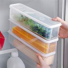 Bộ 3 hộp nhựa PP dài đựng rau củ - Hộp sắp xếp tủ lạnh để bảo quản rau mùi, hành lá, bạc hà, v.v. - Hộp đựng thực phẩm nhà bếp bền chắc, kín khí, phụ kiện thay thế tủ lạnh, đồ dùng gia đình. - Nhiều màu - Xem 8