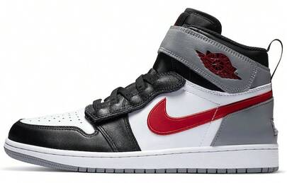  Air Jordan 1 High FlyEase 'Particle Grey' Grey Red