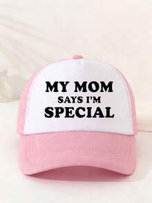 1顶趣味海绵网眼帽，字母印花，卡车帽，男女通用，适合防晒、休闲穿着、日常通勤、夏季海滩漫步 - A - 查看 14