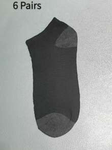 6 paires de chaussettes de sport antidérapantes pour la cheville et mi-mollet, chaussettes bateau confortables, design antidérapant, chaussettes courtes unisexes décontractées - Multicolore - Voir 11