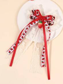 1 pieza Lazos de pelo con forma de fresa linda para niñas, moños de encaje con forma de fruta, pinzas de cocodrilo, pasadores con forma de fresa linda para el cabello de niñas para uso diario, fiestas, regalos festivos para niñas y adolescentes, accesorios para el cabello - Multicolor - Ver 10