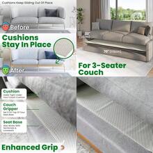 ECOHomes - Cojín Antideslizante para Sofá Almohadillas para Orejas y Agarre para Evitar Deslizamiento para Sofá y Patio - Gris - Ver 1