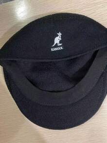 KANGOL Men's Baseball Cap - Summer Lightweight Polyester Model - Beanie Hat For Both Men And Women - Mesh Windproof Hat OUND - Lưới đen với nhãn trắng phiên bản tùy chỉnh - Xem 13