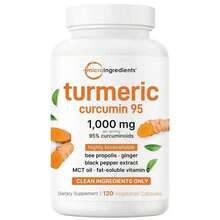 Turmeric Curcumin 1,000mg| 95% Curcuminoids With Black Pepper & MCT Oil For Ultimate Absorption, No Filler, No GMO - 120 Vegetarian Capsules - 1瓶 - 查看 7