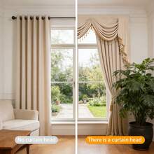 MEISIMENGSHA 1 Piece Solid Curtain Valance, Luxury High Density Fabric Swag Style With Tassel Trim Decorative Window Treatment For Living Room Bedroom - Beige - View 6