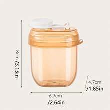 Dispensador de fórmula portátil con tapa a prueba de derrames y operación con un toque, contenedor de alimentación con báscula de medición y ranura para cuchara, 1. - Rosa - Ver 3
