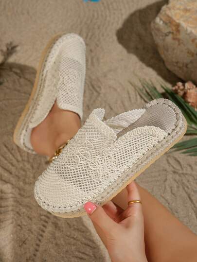 Sandalias de mujer de color beige sólido, nuevas, zapatillas, diapositivas de moda, cómodas y versátiles, resistentes a la suciedad, chanclas de playa, adecuadas para uso diario