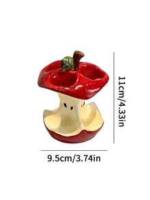 1pc Toothbrush Holder, No Drill Toothbrush Rack, Plastic Apple Electric Toothbrush Storage Organizer, Bathroom Vanity Toothpaste Toothbrush Base Decor, Bathroom Vanity Toothbrush Toothpaste Storage Rack - Multicolor - View 6